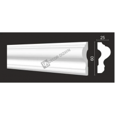 Молдинг Decor Dizayn DD302 Полистирол 2000*60*25 мм