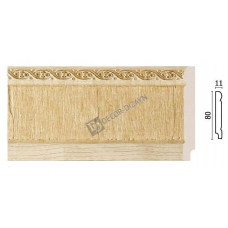 Плинтус малый с каб. каналом Decor Dizayn 144-5 Полистирол 2400*80*11 мм