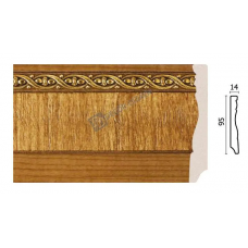 Плинтус широкий с каб. каналом Decor Dizayn 153-4 Полистирол 2400*95*15 мм