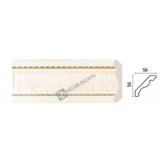 Карниз средний Decor Dizayn 173-6 Полистирол 2400*63*63 мм